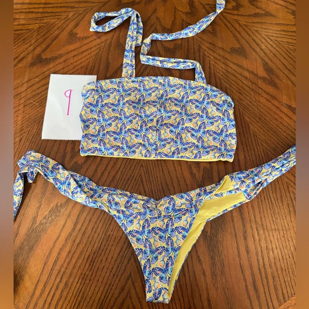 frankies bikinis‎ monarch butterfly print Set